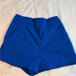 SHEIN High Waist Royal Blue Shorts